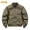 JEEP Jacket Men's Bomber Jacket Executive Autumn and Winter Workwear Baseball Collar Retro Top Men's Khaki 2XL