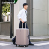 Samsonite Luggage 20-inch Trolley Case Fashionable Vertical Stripe Travel Bag Latte Coffee GU9 Password Carry-on Case