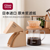 CLITON coffee filter paper log portable drip-type hand-brewed coffee powder filter V-shaped filter cup filter paper 100 sheets