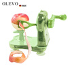Olevo German imported quality fruit peeler for pear peeling artifact hand-cranked automatic multi-function machine for home kitchen green (comes with fruit cutter)