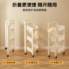 Quanpinwu kitchen rack floor-standing mobile trolley foldable snack rack multi-layer storage rack installation-free storage 4W