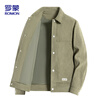 ROMON jacket men's autumn and winter business casual comfortable versatile corduroy lapel top jacket men's L07 bean green XL