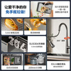 JOMOW sink 5.0 thickened kitchen large single-slot integrated basin 304 stainless steel dishwashing pool multi-functional vegetable sink C package 75*45 Taiwan-controlled drain + purification faucet + cup washer
