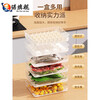 Junran Germany imports quality dumpling storage box for refrigerator, frozen dumpling box, food-grade dumpling packaging, quick-frozen dumpling specialization, large size, 2 layers, 2 covers - stackable, thickened food grade PP