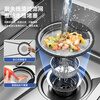 Naita (NTNO) kitchen sink large single sink dishwashing basin integrated basin 304 stainless steel thickened 5.0 embossed wear-resistant slag collecting dishwashing sink Yayin slag collecting large single sink + three-speed pull-out faucet 80*46cm Taiwan-controlled drain - thickened 5.0