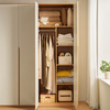 Lin's home log style wardrobe home bedroom small apartment finished wardrobe clothes storage cabinet UD6D