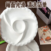 Wucui pinwheel plate divided plate ceramic dish plate braised food plate white tableware internet celebrity steamed vegetable dumpling plate household fruit plate ceramic pinwheel plate 1