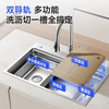 Wrigley 3mm thickened 0 coating embossed sink large single tank 304 stainless steel vegetable basin manual slag collection above and below the counter basin