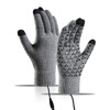 Zhizhou USB rechargeable heated gloves are heated in winter, electric vehicles are kept warm, student hand warmers are used for girls and men's office, cycling office, black - non-temperature adjustable