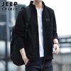 JEEP SPIRIT Jeep jacket men's cardigan sweatshirt men's autumn and winter men's long-sleeved loose casual trendy brand polar fleece clothes