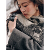 INMAN 2025 Winter Women's New Sheep Wool Double-sided Wool Coat Women's Maillard Reversed Style Long Coat Top Dark Gray M 163-167cm/111-120 Jin