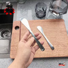 He Jiagong stuffing plate for steamed stuffed buns, new stainless steel dumpling spoon, trapping plate, special stuffing for dumplings, thickened tongue depressor for filling water, stuffing plate, 430 stainless steel, 1 pack