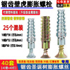Aijiayu iron sawtooth gecko expansion screw metal expansion pipe nail anti-loosening cement wall lightweight brick hollow brick self-tapping screw 10 sets 8*60 tube + countersunk head nail 6*60 (punch 10mm)