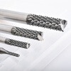 Diamond coated corn tungsten steel milling cutter Glass carbon fiber circuit board graphite material special milling cutter 4*17*D4*50*2F