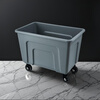According to legend, cleaning cart, extra thick plastic linen cart, hotel cart, guest room quilt cover, cleaning storage cart, laundry room dirty clothes cart, large factory goods material collection cart C-40U gray extended version
