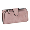 Kangaroo (KANGAROO) wallet women's exquisite soft leather frosted wallet women's long multi-card slot folding card holder wallet all-in-one bag for women pink