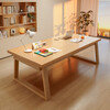 LEADTEK living room desk solid wood dining table study table large board table work table long table to go to the living room large long table tea table special price impulse 30mm thickened desktop wood color 160