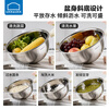 LocknLock 304 stainless steel basin kitchen home sloping bottom multi-functional rice basin wash basin kitchen drain basket 26cm