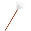 Yigongding plastic rake, grass rake, deciduous grass rake, grain rake, factory agricultural use, length 32mm, width 38mm, white (with wooden handle)
