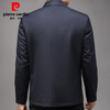 Pierre Cardin jacket men's lapel warm mulberry silk thickened rabbit fur lining warm goose down coat