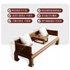 Ganrong new Chinese style solid wood Arhat bed Ming style living room home small apartment simple sofa bed dual-purpose Zen Arhat chair Walnut color 1.8m tiger foot Arhat bed + Kang table (comes with cushion + pillow)