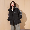 TonLion 2025 Winter Women's Contrast Color Strip Small Details on the Left Chest One Hand Long Down Jacket