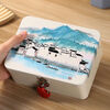Meikejie lockable small box anti-theft safe small student version adult piggy bank large capacity mobile phone desktop storage box silver iron box-medium lock
