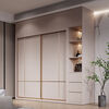 Modern simple wardrobe home bedroom small apartment sliding door cabinet master bedroom economical assembled wardrobe storage cabinet 1.2 single wardrobe
