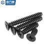 GUWANJI 304 black stainless steel cross flat head countersunk head flat tail KB self-tapping screws M1M1.2M1.7-M5 M5x8 100 pieces