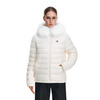 FDR flagship store 90 white duck down detachable fur collar hooded rib down jacket women's winter liner jacket gray L