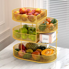 Yusenyi Fruit Plate Light Luxury Living Room Coffee Table Candy Plate Multi-layer Storage Rack Dessert Fruit Snack Basket Fruit Basket Household Plate Xinxin Xiangyin Literary Gold Trumpet Four-layer