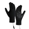 Zhizhou USB rechargeable heated gloves are heated in winter, electric vehicles are kept warm, student hand warmers are used for girls and men's office, cycling office, black - non-temperature adjustable