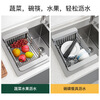 Wen Yijia sink sink drain rack washbasin drain basket 304 stainless steel drain pool filter retractable kitchen basket regular style 1 pack 304 drain basket large gray