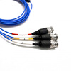 1/4-28UNF to BNC four-core connector suitable for PCB three-axis sensor vibration acceleration connection line customization blue 10m