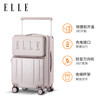 ELLE front opening suitcase wide trolley large capacity travel zipper case fashionable password box boarding case 20 inches pink