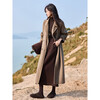 Mohan Yimei casual handmade wool double-sided woolen coat containing camel hair 25 winter long lace-up woolen coat