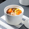 Ceramic water-proof stew pot for hotel merchants, stewed bird's nest and egg custard for one person, stew pot, steamed egg bowl, earthen pot soup cup, 3.5-inch 150ml stew pot, one pack without lid