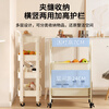 Quanpinwu kitchen rack floor-standing mobile trolley foldable snack rack multi-layer storage rack installation-free storage 4W