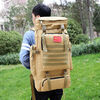 Ye Yu Large Capacity Outdoor Mountaineering Waterproof Backpack Multifunctional Backpack Long-distance Luggage Travel Hiking Large Backpack (302#) Khaki 70L