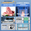Haier Freezer Commercial Four-Door Refrigerator Six-Door Kitchen Cabinet Vertical Pork and Mutton Freezer Quick Freezer Stainless Steel Refrigerator Vegetable and Fruit Fresh Freezer 1050L Four Door Full Freezer Copper Tube Refrigeration