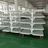 He Jiagong wheel pulley pine cloth rack double-sided mesh cloth pine cloth cart turnover cart mobile cart transport truck universal wheel single-sided 4-layer mesh cart pine cloth cart