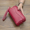 GPHF Japanese Wallet Long 2025 New Fashion Women's Clutch Coin Purse Clutch Bag Double Zipper Soft Leather Clutch Black