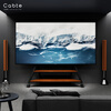 CABTE 55-100-inch TV Art Mobile Bracket Floor TV Cart Suitable for Sony, Xiaomi, Samsung, Huawei, Skyworth Hisense and other mobile TV cabinets and racks