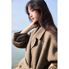 Mohan Yimei casual handmade wool double-sided woolen coat containing camel hair 25 winter long lace-up woolen coat