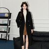 Direct purchase from JD.com | Wool coat for women, double-sided woolen coat, mid-length, loose and versatile, black, one size fits all, recommended 90-130 pounds