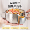 Bao's double-eared food bowl children's 316 stainless steel bowl baby special rice noodle eating bowl tableware with fork and spoon