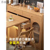 Xiangfujuting all solid wood sideboard dining table integrated high cabinet small apartment storage cabinet bar storage wall sideboard with dining table solid wood color 124cm all solid wood sideboard + 140cm