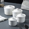 Ceramic water-proof stew pot for hotel merchants, stewed bird's nest and egg custard for one person, stew pot, steamed egg bowl, earthen pot soup cup, 3.5-inch 150ml stew pot, one pack without lid