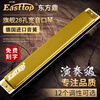 Dongfangding German imported gongs 28-hole polyphonic harmonica twelve-key accent C-key high-end adult professional performance instrument 28-hole A key golden polyphony