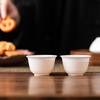 韵化一次性功夫茶杯带收纳架60ml高档耐热稻壳品茶喝茶试饮杯品茗杯 一次性茶杯300个
